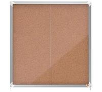 Nobo, Vitrine d'intérieur, Certifiée NF Collectivité et Education, Fond Liège, 12xA4, 922x967mm, Porte coulissante, Gamme Premium Plus, 1902574