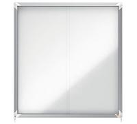 Nobo Vitrine D'intérieur Fond Magnétique, 12xa4, Porte Coulissante, Blanc