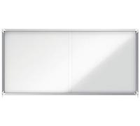 Nobo, Vitrine d'intérieur, Certifiée NF Collectivité et Education, Fond magnétique, 27xA4 1997x967mm, Porte coulissante, Gamme Premium Plus, 1902572