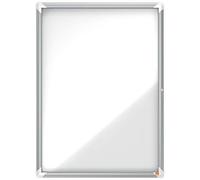 Nobo, Vitrine d'intérieur, Certifiée NF Collectivité et Education, Fond magnétique, 9xA4, 708x969mm, Porte battante, Gamme Premium Plus, 1902560