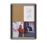 ACCO NOBO Vitrine d'intérieur Premium Plus – Fond liège – 6 x A4 – Porte battante