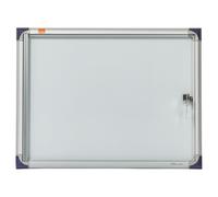 Nobo Vitrine d'Intérieur Magnétique 2xA4 - Extra-Plate (25mm) & Sécurisée (Clés) - Affichage Pro, Officiel (Mairie, Bureau, École) - 1901798