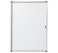 Nobo Vitrine d'Intérieur Magnétique 9xA4 - Ultra-Plate (25mm) & Sécurisée (Clés) - Porte Battante| Affichage Pro |Officiel (Mairie, Bureau, École) - 1902282