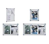 Nobo Vitrine d'intérieur extra-plate porte-battante fond magnétique, 1 feuille A4, dimensions L25,5 x H34 x P2,2 cm