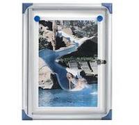 Nobo Vitrine d'intérieur extra-plate porte-battante fond magnétique, 6 feuilles A4, dimensions L68 x H72,5 x P2,5 cm
