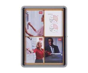 Nobo - Vitrine Interieur Fond Liege Pour 6 Documents A4