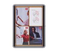 Nobo - Vitrine Interieur Fond Liege Pour 9 Documents A4