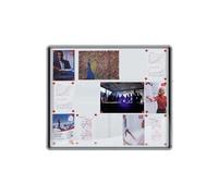 Nobo - Vitrine Interieur Fond Metal Portes Coulissantes Pour 12 Documents A4