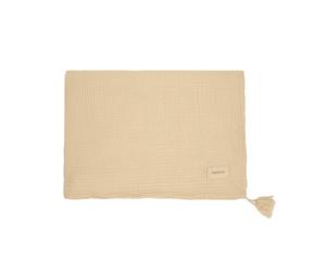 Nobodinoz - Couverture en double gaze de coton lavé Wabi-Sabi - Ginger