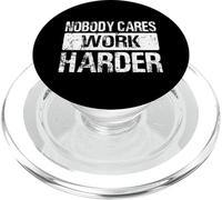 Nobody Cares Work Harder - Gym Fitness Workout Motivation PopSockets PopGrip pour MagSafe