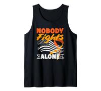 Nobody Fights Alone TDAH Awareness Drapeau américain Patriotique Débardeur