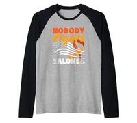 Nobody Fights Alone TDAH Awareness Drapeau américain Patriotique Manche Raglan
