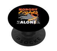 Nobody Fights Alone TDAH Awareness Drapeau américain Patriotique PopSockets PopGrip Adhésif