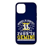 Nobody is Perfect Horoscope du Zodiaque d'anniversaire des Gémeaux du 15 Juin Coque pour iPhone 12/12 Pro