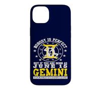 Nobody is Perfect Horoscope du Zodiaque d'anniversaire des Gémeaux du 15 Juin Coque pour iPhone 14 Plus