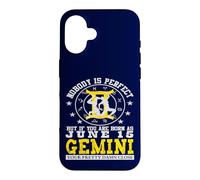 Nobody is Perfect Horoscope du Zodiaque d'anniversaire des Gémeaux du 15 Juin Coque pour iPhone 16