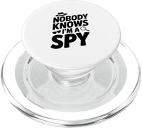 Nobody Knows I'm a Spy Funny Secret Agent Humour PopSockets PopGrip pour MagSafe