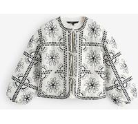 Nobody's Child Nobodys Child Cream Layla Embroidered Quilted 100% Cotton Jacket