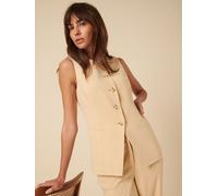 Nobody's Child Nobodys Child Cream Long Line Crew Waistcoat