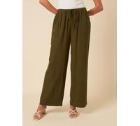 Nobody's Child Nobodys Child Green Linen Wide Leg Shona Trousers