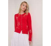 Nobody's Child Nobodys Child Red Embroidered Placement Cardigan