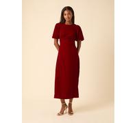 Nobody's Child Nobodys Child Red Zelda Velvet Bow Back Midaxi Dress Red 14