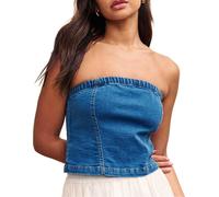 Nobody's Child - Top bandeau "Brompton" pour femme Denim GT6145 (36 FR) (Bleu)