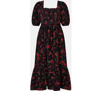 Nobodys Child Women's Elsa Midaxi Smock Dress Noir 16 (XL) Female