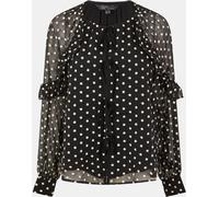 Nobodys Child Women's Marlow Short-Sleeve Blouse Noir 4 (3XS) Female
