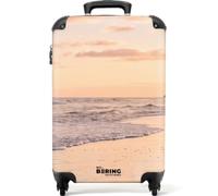 NoBoringSuitcases© Bagages Cabine Valise Rigide Voyage Suitcase Trolley | 55x35x20 cm - Travel Bagage A Main Luggage Avion Carry On Légère À Roues Plage - Écume - Nuages