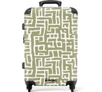 NoBoringSuitcases.com® Koffer Valise Moyenne 67x43x25 cm Valises M Taille Rigide Voyage Suitcase Roulette Légère Travel 4 Roues Solide Trolley Graphique - Motif - Vert