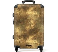 NoBoringSuitcases.com® Koffer Valise Moyenne 67x43x25 cm Valises Moyen Taille Rigide Voyage Suitcase Roulette Légère Travel Luggage Solide Trolley Antique - Aspect - Métal - Or