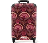 NoBoringSuitcases.com® Valise Cabine 55x35x20 cm Bagages Rigide Voyage Suitcase Trolley Travel Bagage A Main Luggage Avion Carry on Légère À Roues Antique - Fleurs - Coloré
