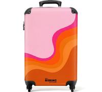 NoBoringSuitcases.com® Valise Cabine 55x35x20 cm Bagages Rigide Voyage Suitcase Trolley Travel Bagage A Main Luggage Avion Carry on Légère À Roues Vagues - Rétro - Colorées