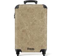NoBoringSuitcases.com® Valise Cabine 55x35x20 cm Voyage Suitcase Roulette Trolley Travel Bags Bagage À Roues A Main Legere Solide Avion Carry on Beige - Marbre - Veines - Blanches