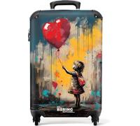 NoBoringSuitcases.com Valise Cabine 55x35x25cm, Bagages Pas Cher, Suitcase Voyage Avec Roulettes (Fille - Jaune)