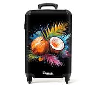 NoBoringSuitcases.com Valise Cabine 55x35x25cm - Bagages Roulette Pas Cher pour Voyage, Suitcase (Noix de Coco - Marron)