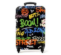 NoBoringSuitcases.com Valise Cabine et Bagages Pas Cher, Petite Rigide 55x35x25cm (Graffiti - Multicolore)