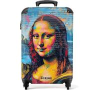 NoBoringSuitcases.com Valise Cabine Rigide Roulette 55x35x25cm - Bagages Pas Cher - Mona Lisa Bleu