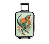 NoBoringSuitcases.com® Valise Enfant 48x31x19 cm Ultra Légère Bagages À roulettes LED pour Enfants Petite Voyage Bagage Bebe Valisette A Roulette Ado - Garçon - Chasseur - Dinosaure - Feuilles