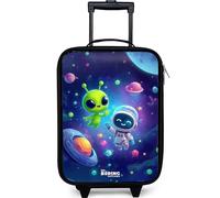 NoBoringSuitcases.com® Valise Enfant Compacte 48x31x19 cm Ultra Légère Bagages À roulettes LED pour Enfants Petite Voyage Bagage Bebe - Garçon - Êtres - Espace