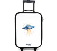 NoBoringSuitcases.com® Valise Enfant Compacte 48x31x19 cm Ultra Légère Bagages À roulettes LED pour Enfants Petite Voyage Bagage Bebe - Garçon - Vaisseau Spatial - Rayon Lumineux