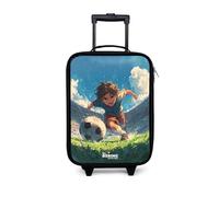 NoBoringSuitcases.com® Valise Enfant Compacte 48x31x19 cm Ultra Légère Bagages À roulettes LED pour Enfants Valisette A Roulette Ado - Garçon - Stade - Football