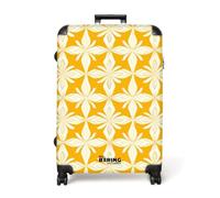 NoBoringSuitcases.com® Valise Grande Taille 77x51.5x28 cm 4 Roues Bagages Trolley Vacances Large Suitcase Travel Légère Grandes Valises Soute Avion Motif - Rétro - Jaune
