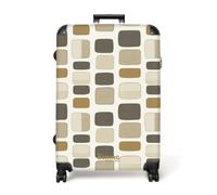 NoBoringSuitcases.com® Valise Grande Taille 77x51.5x28 cm 4 Roues Bagages Trolley Vacances Large Suitcase Travel Légère Grandes Valises Soute Avion Blocs - Vintage - Gris
