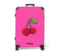 NoBoringSuitcases.com® Valise Grande Taille 77x51.5x28 cm Grandes Valises Soute Avion XXL Rigide Solide Voyage Roulette Bagage Légère Travel Bags Cerise - Rose - Fruit