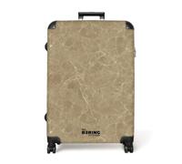 NoBoringSuitcases.com® Valise Grande Taille 77x51.5x28 cm Grandes Valises Soute Avion XXL Rigide Solide Voyage Roulette Bagage Légère Travel Bags Beige - Marbre - Veines - Blanches