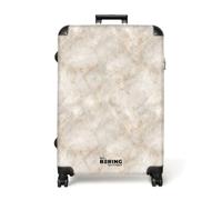 NoBoringSuitcases.com® Valise Grande Taille 77x51.5x28 cm Grandes Valises Soute Avion XXL Rigide Solide Voyage Roulette Bagage Légère Travel Bags Beige - Clair - Veines - Brun - Or - Marbre
