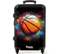 NoBoringSuitcases.com Valise Rigide 23kg Soute, Taille M (67cm - 72L), Serrure TSA, Ballon Basket - Orange