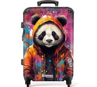 NoBoringSuitcases.com Valise Rigide Grande Taille Soute 23kg TSA (67cm - 72L) - Pandas Orange
